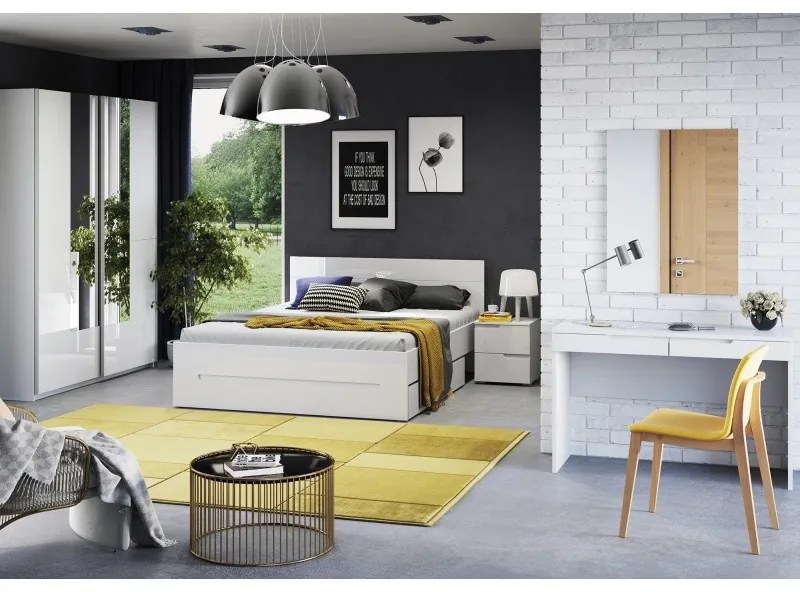 Komoda Selene 2 50 cm biela mat/lesk