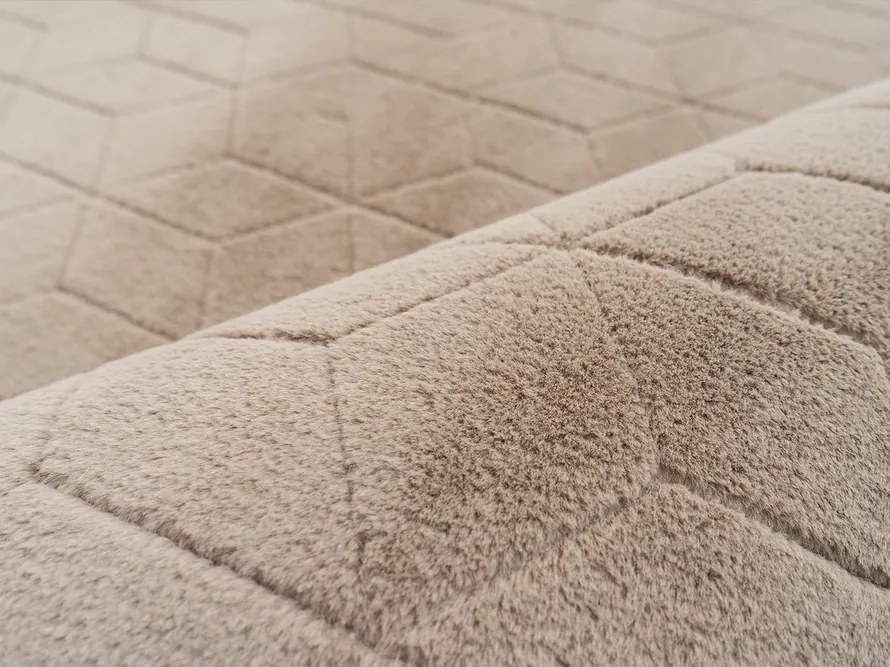 TZ Béžový obdĺžnikový koberec 3D Rabbit Rozmer: 160x230 cm