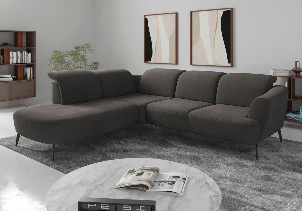XXXLutz ROHOVÁ SEDAČKA, textil, grafitová Sit & More - Sedačky - 000144018588