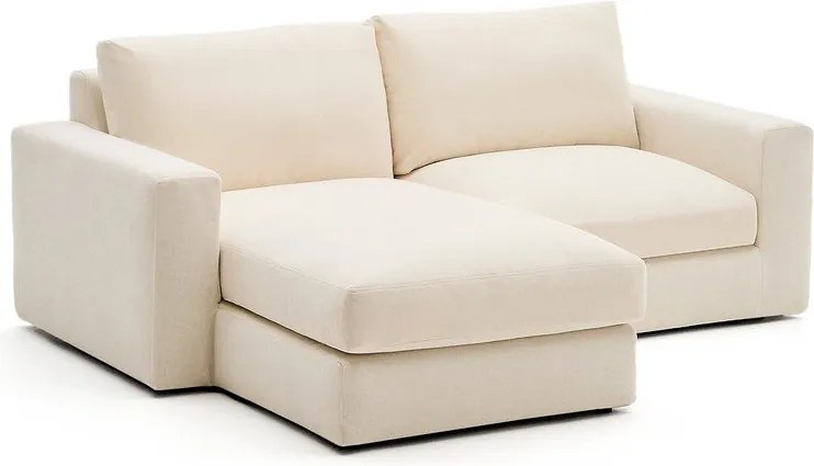 Béžová ženilková rohová pohovka (ľavý roh/s leňoškou) Alea – Kave Home