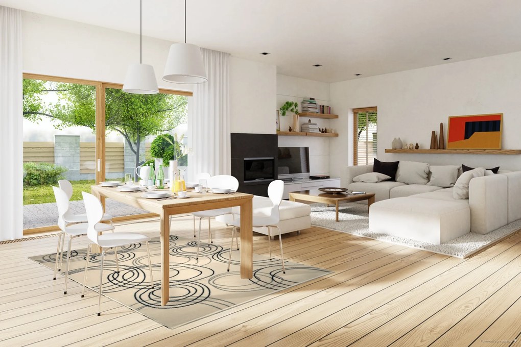 TRHÁK: Kusový koberec Circles cream, 190x280, béžová, chodba / predsieň, Alfa Carpets