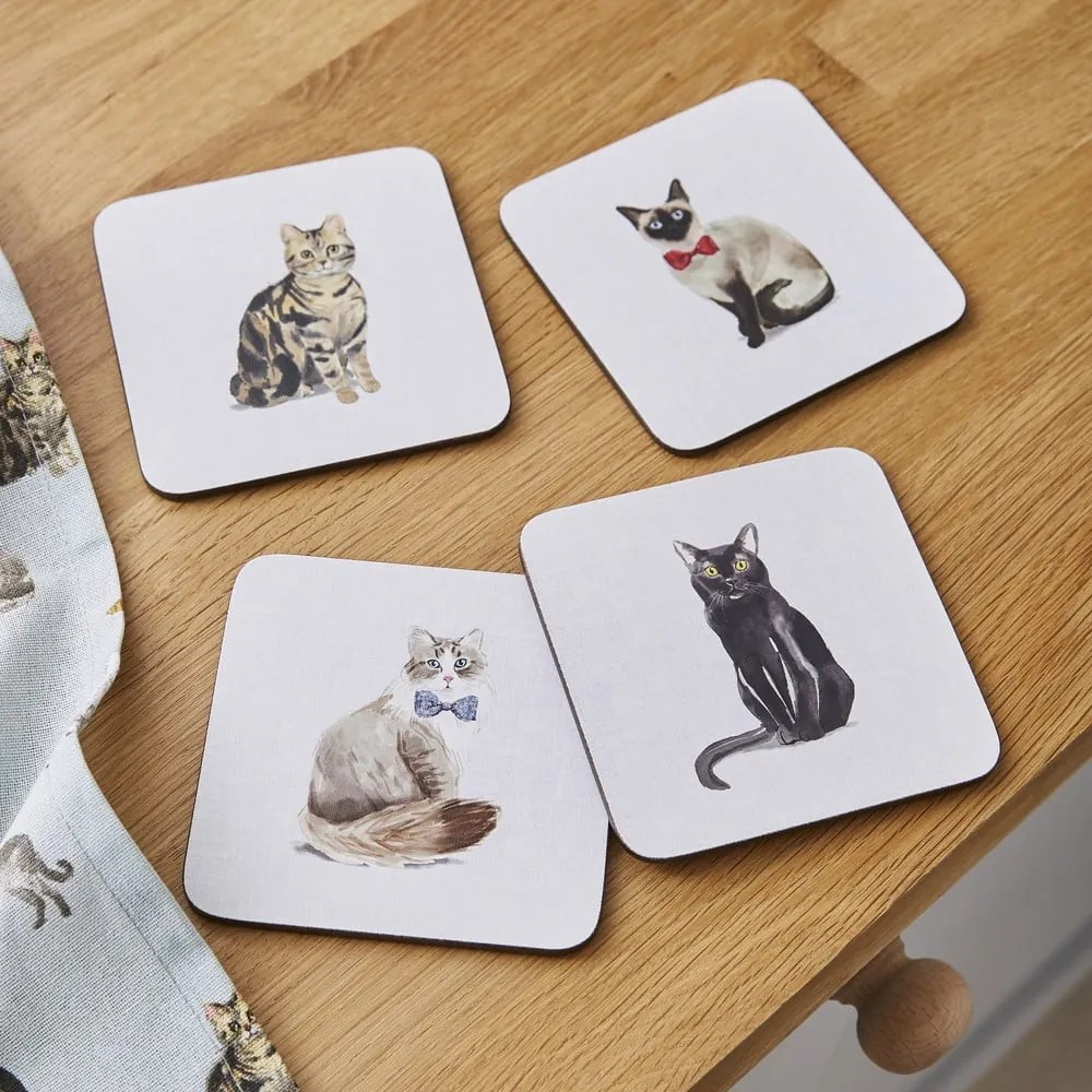 Prestieranie a tácky v súprave 8 ks Curious Cats – Cooksmart ®