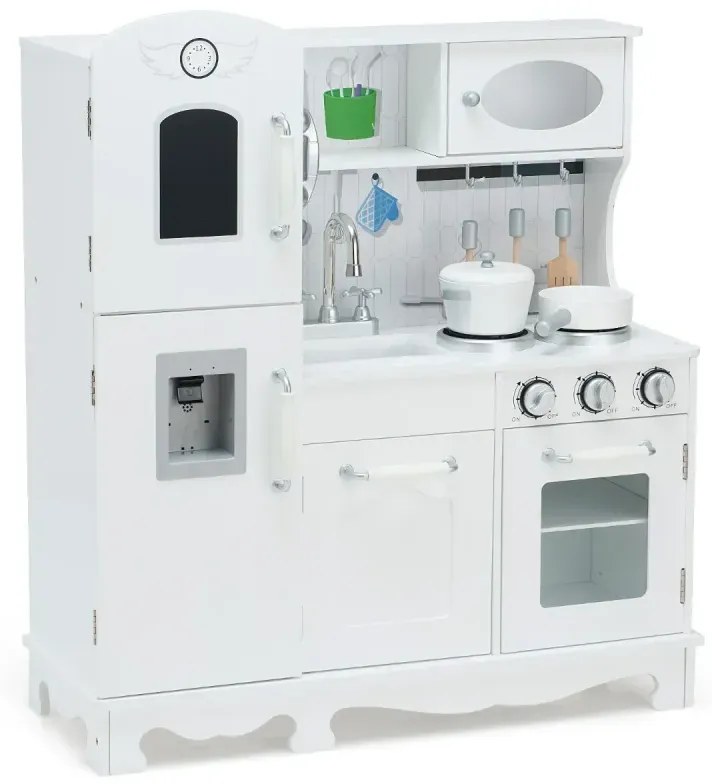 Detská kuchynka s realistickým svetlom a zvukom a príslušenstvom 79 x 30 x 88,5 cm biela