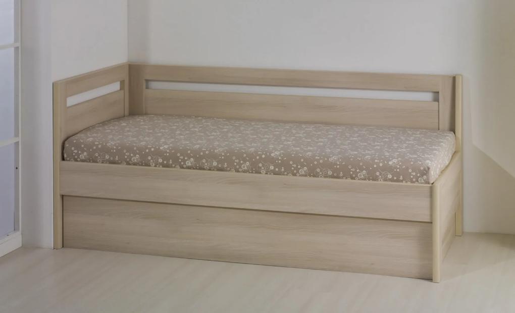 BMB TINA - masívna buková posteľ 90 x 200 cm s podrúčkami, buk masív