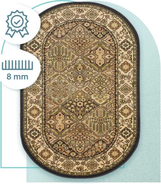 Koberec Agnella Standard Bergenia olivový ovál