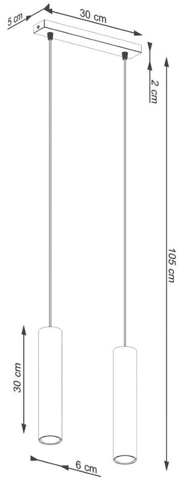 Krémové závesné svietidlo Castro – Sollux