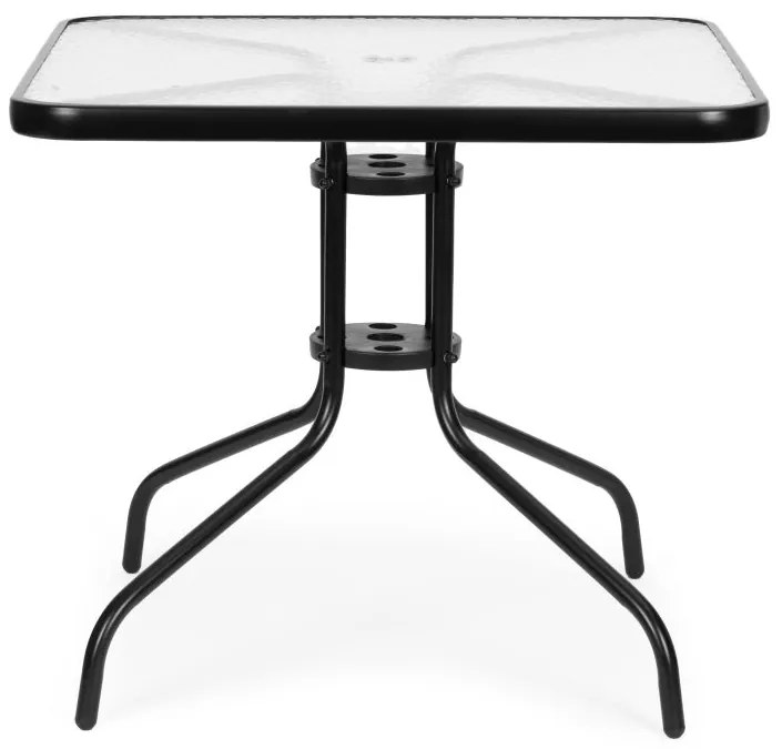 Záhradný stôl 80 cm sklenený