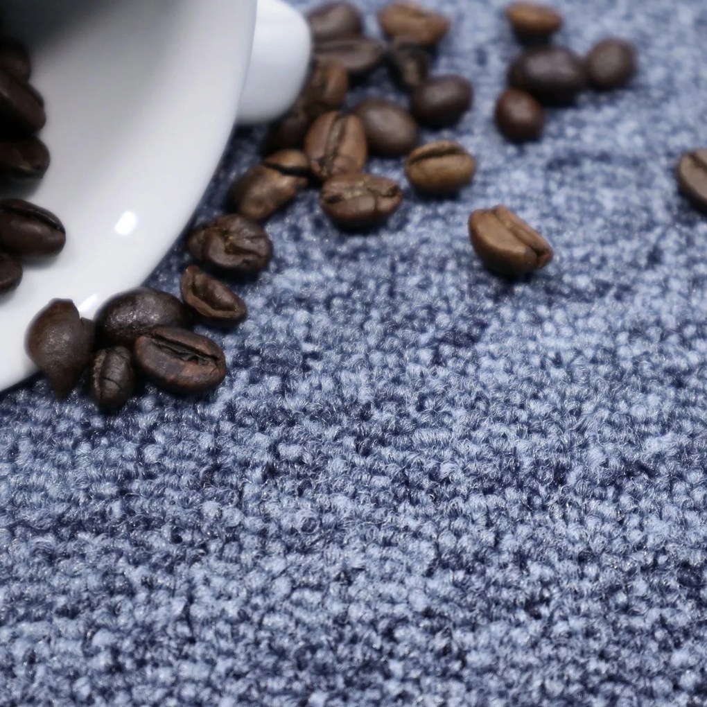 Condor Carpets, AKCIA: 100x420 cm Metrážny koberec Classica 28, záťažový, šíře, modrá, ab (mriežka), chodba / predsieň