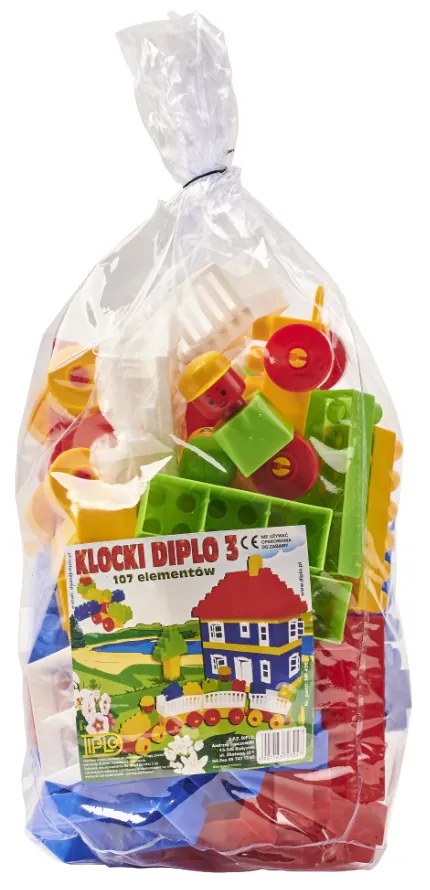 KIK Stavebnica DIPLO Blocks 3 pre deti z plastu 107el.