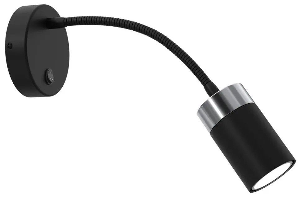 Flexibilná lampička JOKER 1xGU10/8W/230V čierna/matný chróm