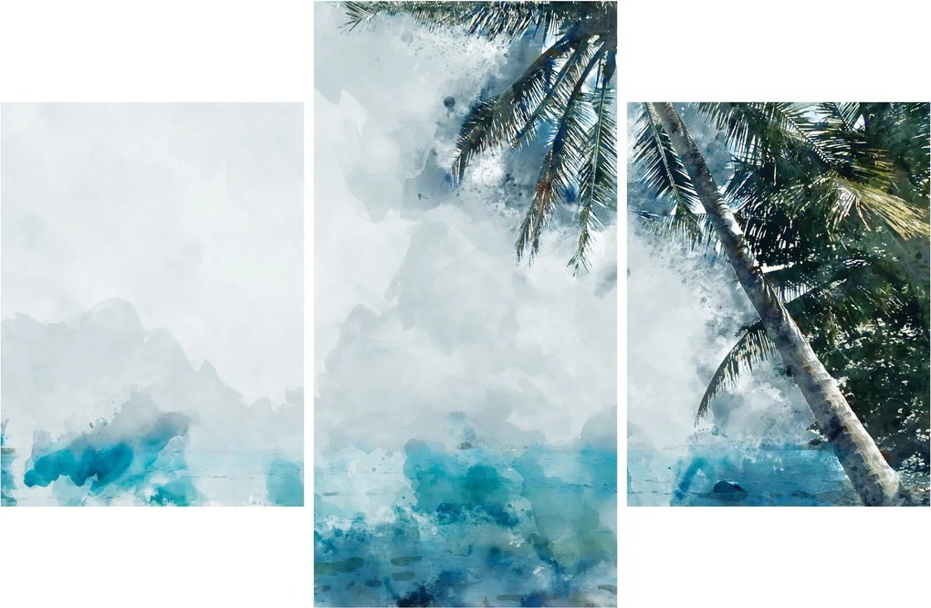 Obraz palmy nad morom (90x60 cm)