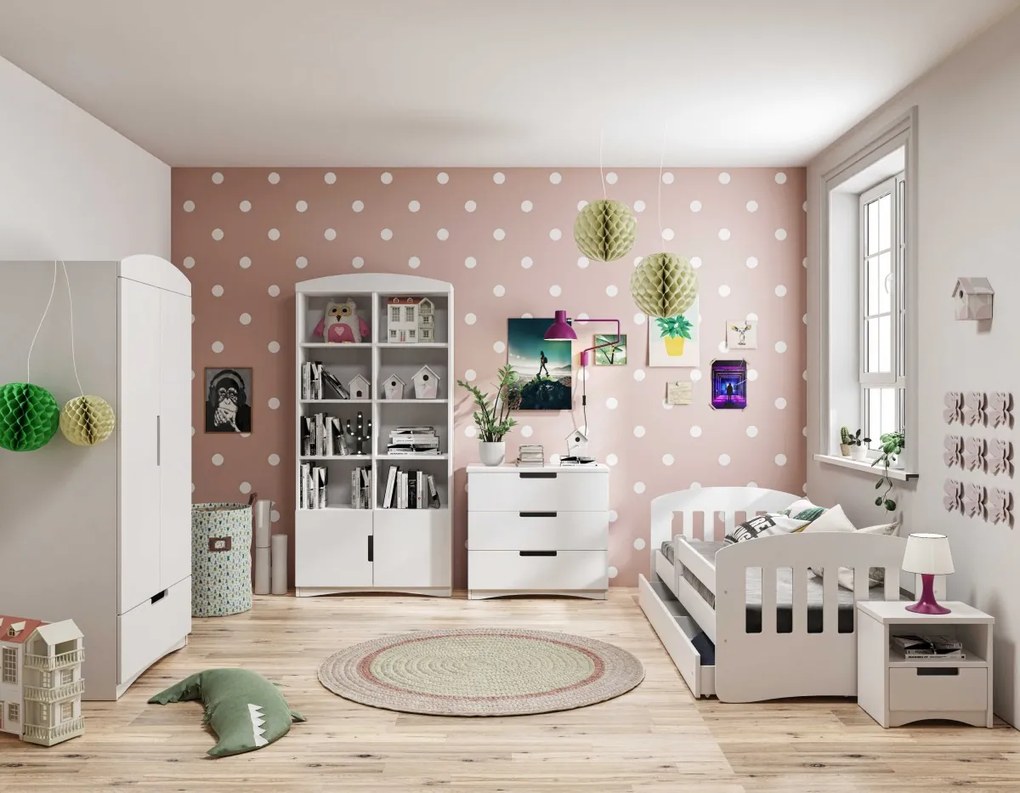 Kocot kids Detská posteľ Classic I biela, varianta 80x140, bez šuplíků, s matrací