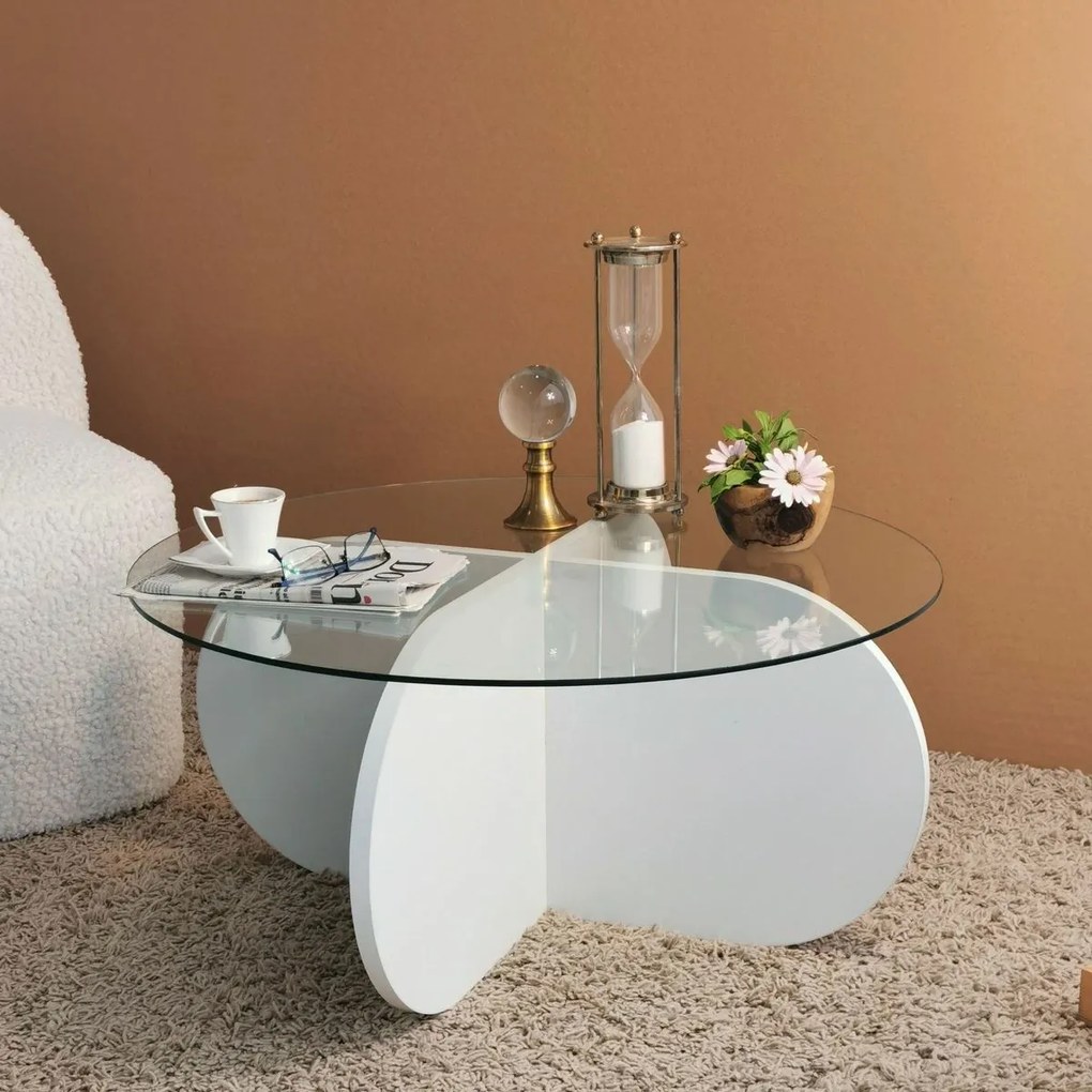 Konferenčný stolík Bubble White
