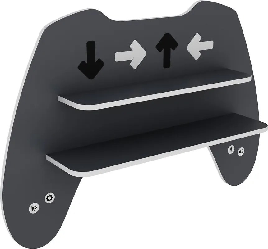 Polička Matrix Shelf I grafit/biela