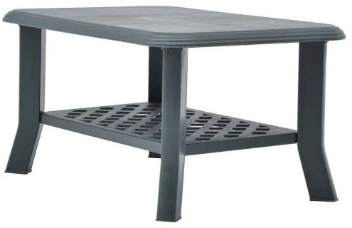 vidaXL Konferenčný stolík, zelený 90x60x46 cm, plast-
