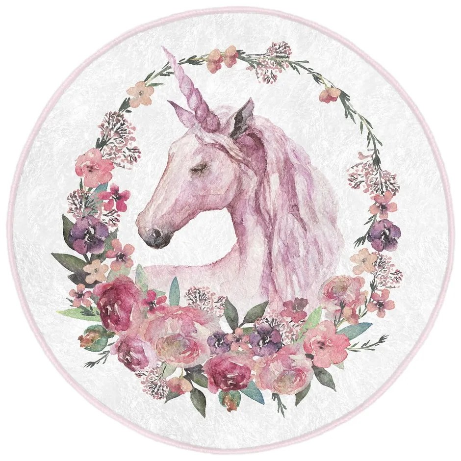 Ružový detský koberec ø 120 cm Comfort – Mila Home