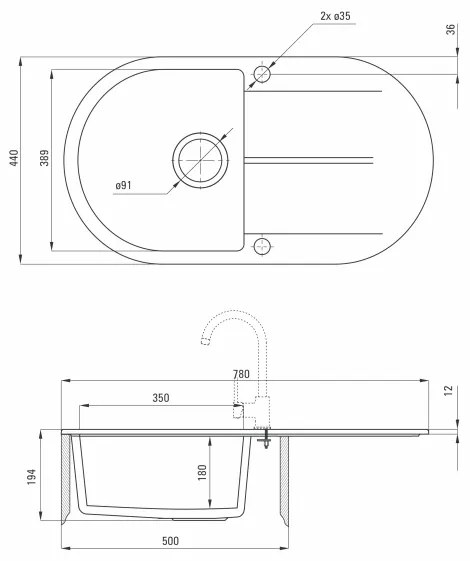 Deante PIVA ZQI 211B - čierna