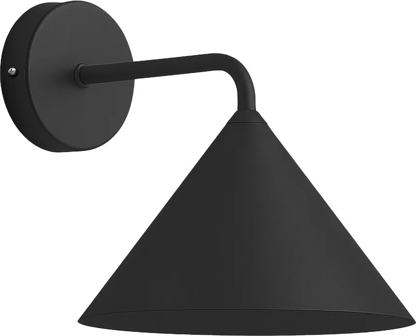 Nástenné svietidlo Capital, 1x čierne kovové tienidlo, (fi 21cm), b