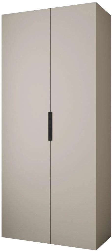 Šatníková skriňa 110 cm Carmela 40-4 (kašmír + čierna). Akcia -20%. Vlastná spoľahlivá doprava až k Vám domov. 1126639