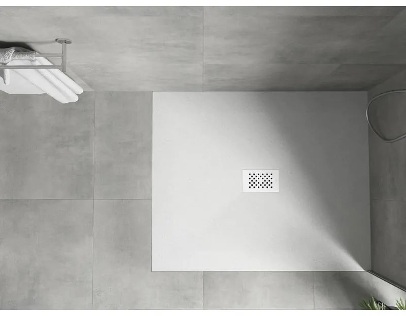 Mexen Hugo, obdĺžniková sprchová vanička SMC 110 x 100 cm, biela, biela krytka, 42101011-W