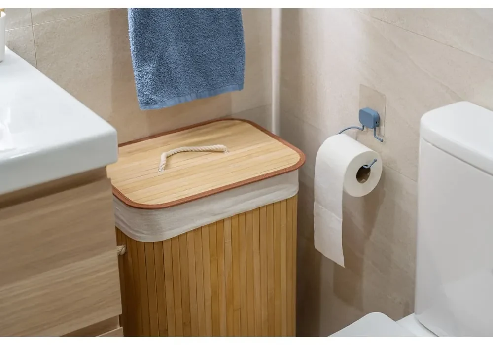 Bambusový kôš na bielizeň v prírodnej farbe 78 l Bamboo – Compactor