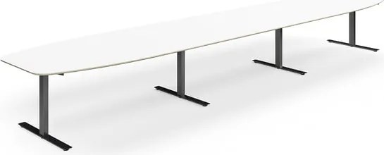 Rokovací stôl NOVUS, 5600x1200 mm, čierna/biela