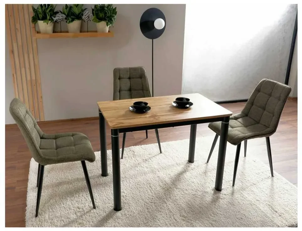 Jedálenský stôl Damar W 100 x 60 cm, dub artisan / čierna
