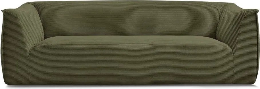 Zelená menčestrová pohovka 242 cm Giorgia – Bobochic Paris