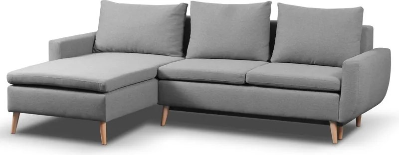 Rohová sedacia súprava Enjoy, sivá látka