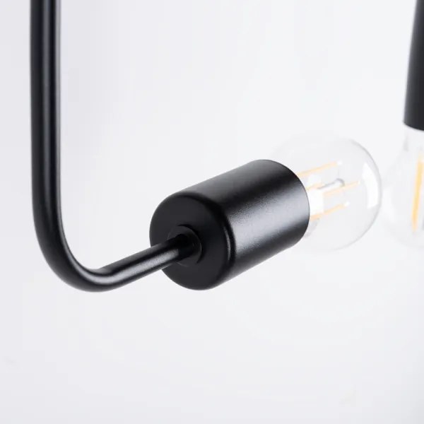 Sollux SL.1448 - Prisadený luster VECTOR 8xE27/15W/230V čierna