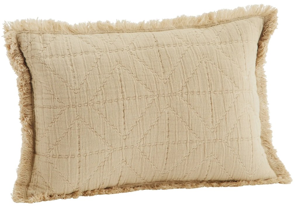 MADAM STOLTZ Bavlnený poťah na vankúš Embroidered Powder 30 × 45 cm