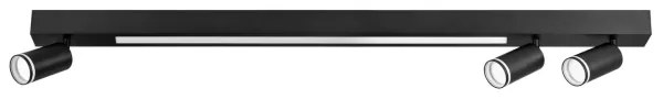 LED Stropné svietidlo PARIS LED/24W/230V + 3xGU10/10W čierna
