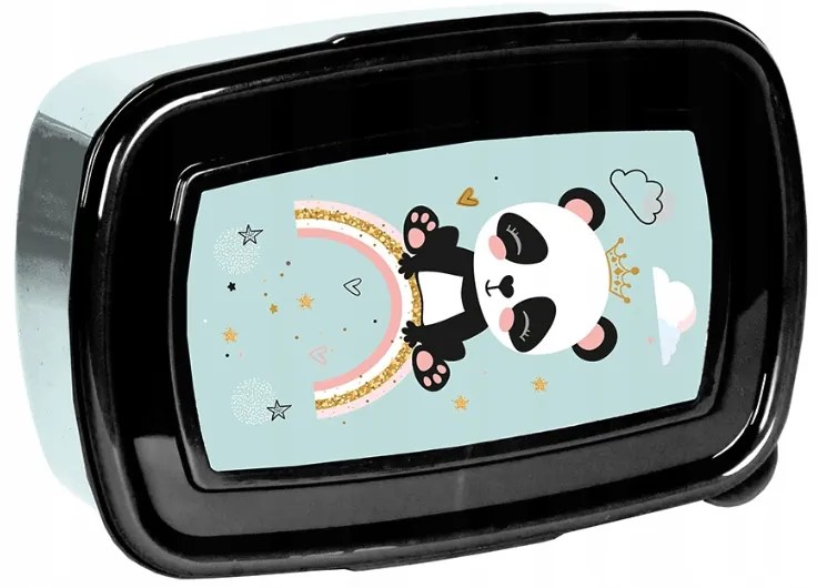 Školská taška na kolieskach - Veselá Panda 5-dielny set