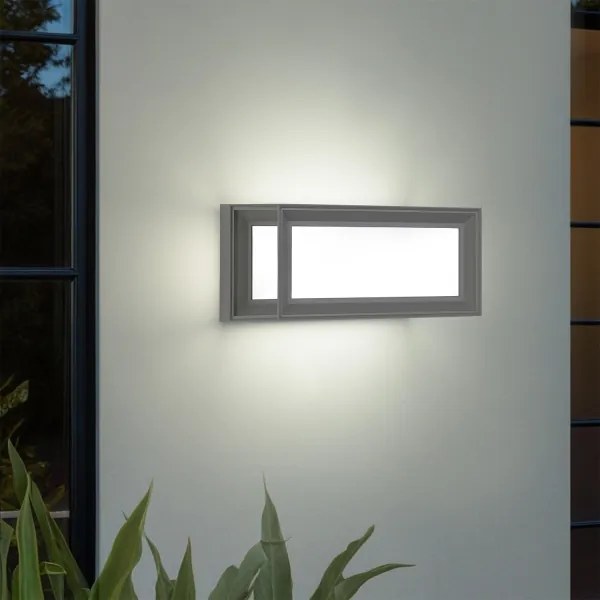Brilagi - Vonkajšie LED nástenné svietidlo so senzorom PARKER LED/12W/230V sivé IP44
