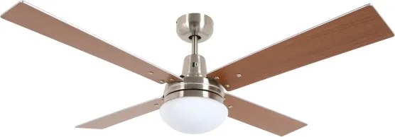 Lucci Air 210334 - Stropný ventilátor AIRFUSION 1xE27/60W/230V drevo/chróm + DO