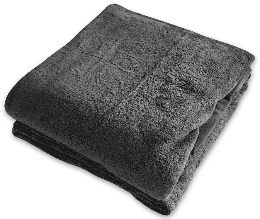 Homeville deka mikroplyš čierná - 220x200 cm