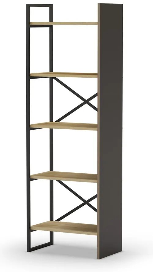 Knižnica v dekore duba v prírodnej farbe 58x175 cm Ara – Marckeric