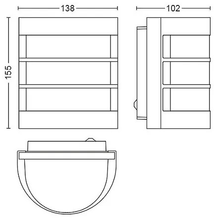 Philips 17479/93/PN - Vonkajšie nástenné svietidlo 1xE27/60W/230V IP44 antracit