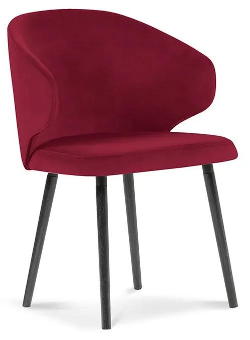 Červená Zamatová stolička Nemesis dĺžka 57 × šírka 54 × výška 81 cm WINDSOR & CO
