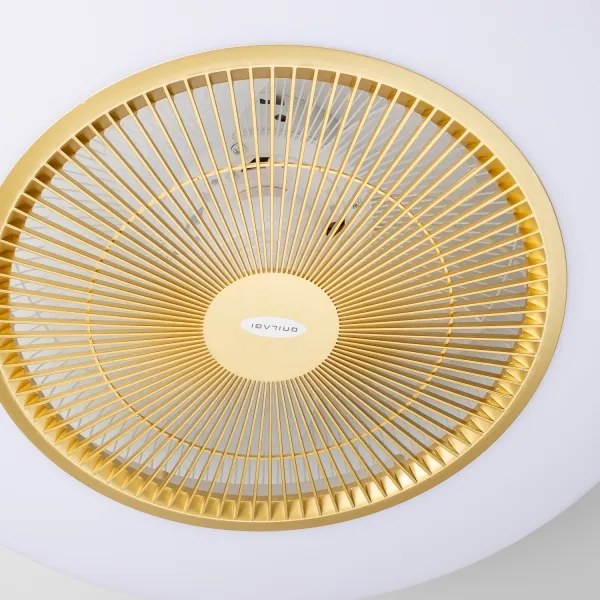 Brilagi - LED Stmievateľné svietidlo s ventilátorom AURA LED/38W/230V zlatá + DO