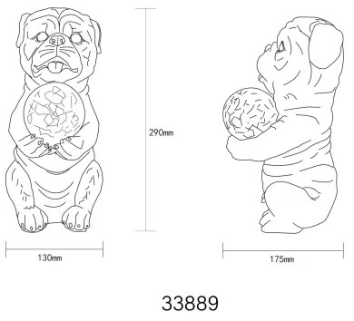 Globo 33889 - LED Solárna dekorácia LED/0,02W/3V IP44 pes
