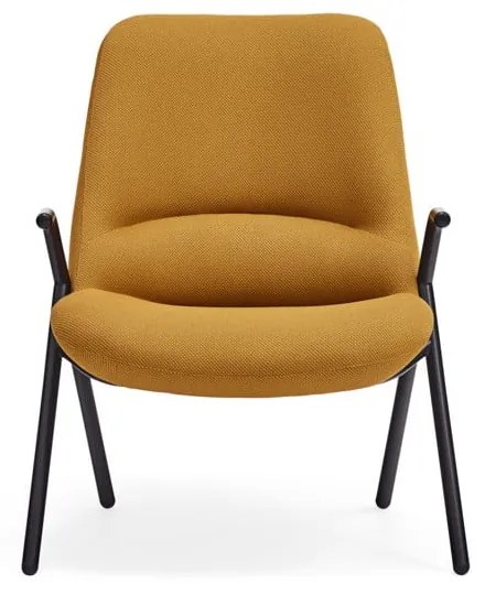 Žlté kreslo Teulat Dins, výška 90 cm