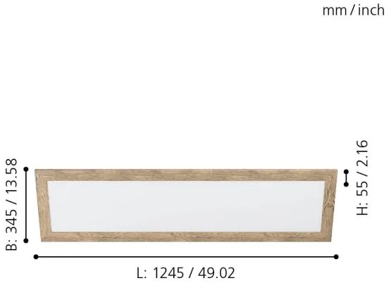 Eglo 99437 - LED stropné svietidlo PIGLIONASSO LED/32W/230V 345x1245 mm