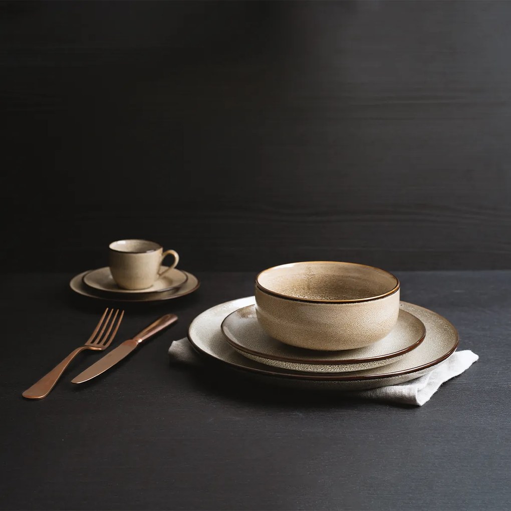 Set keramických misiek 4 ks – Elements Stone - 492563