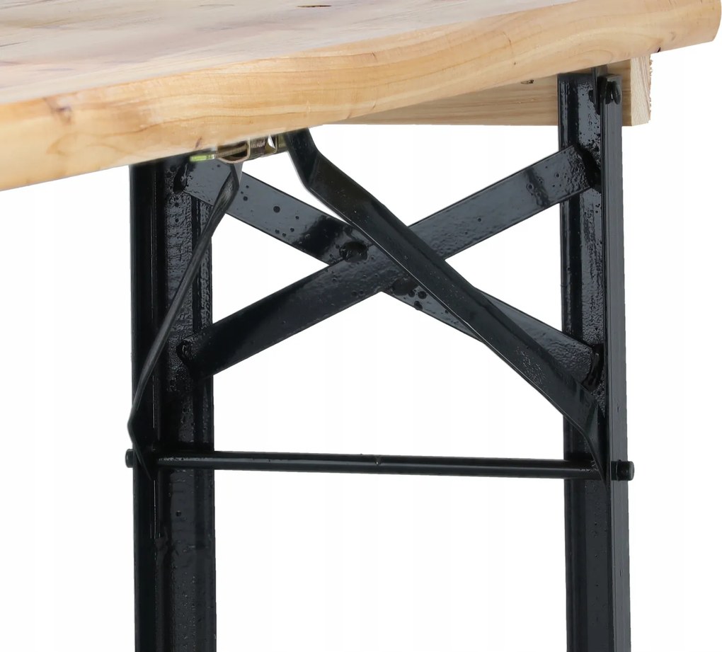 BANQUET SET - STÔL 220 x 50 x 77 cm + 2 LAVICE 220 x 25 x 47 cm - SKLADACIE *2829