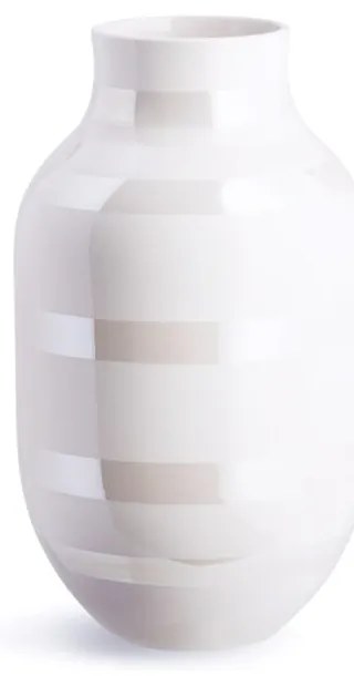 Biela kameninová váza Kähler Design Omaggio, výška 30,5 cm