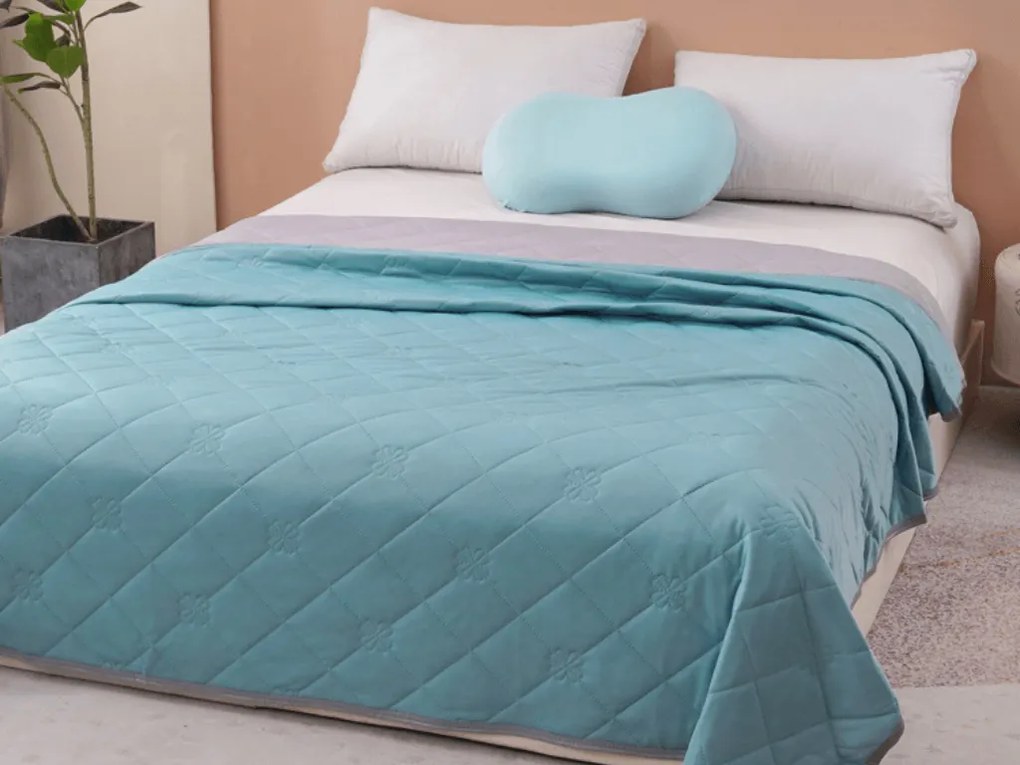 Chladiaca letná prikrývka ELARIA, tyrkysová Rozmer: 200 x 220 cm