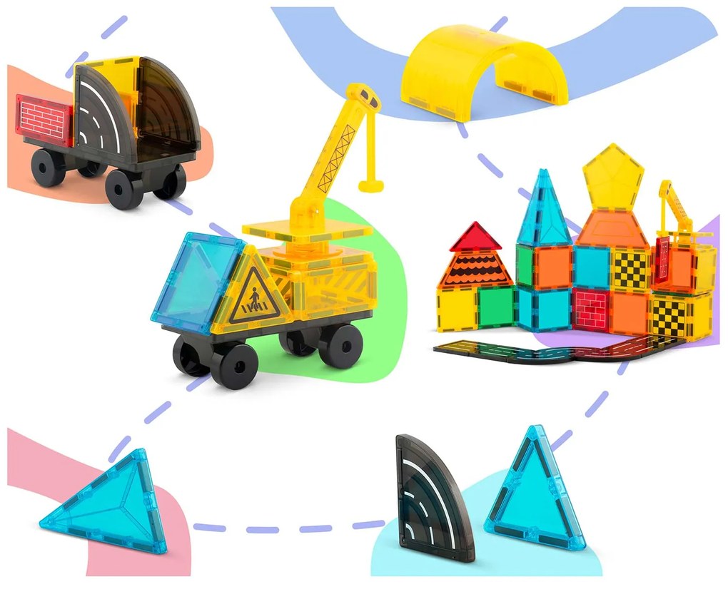 Vzdelávacie stavebné magnetické bloky 72 ks RK-780 Ricokids