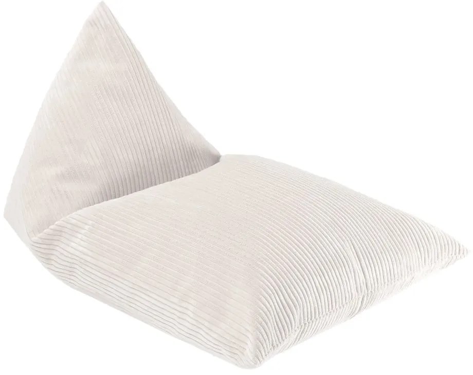 Krémovobiely menčestrový detský sedací vak Big Lounger – Wigiwama