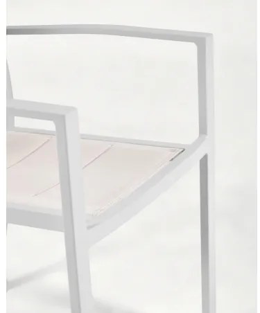 SIRLEY záhradná stolička Biela
